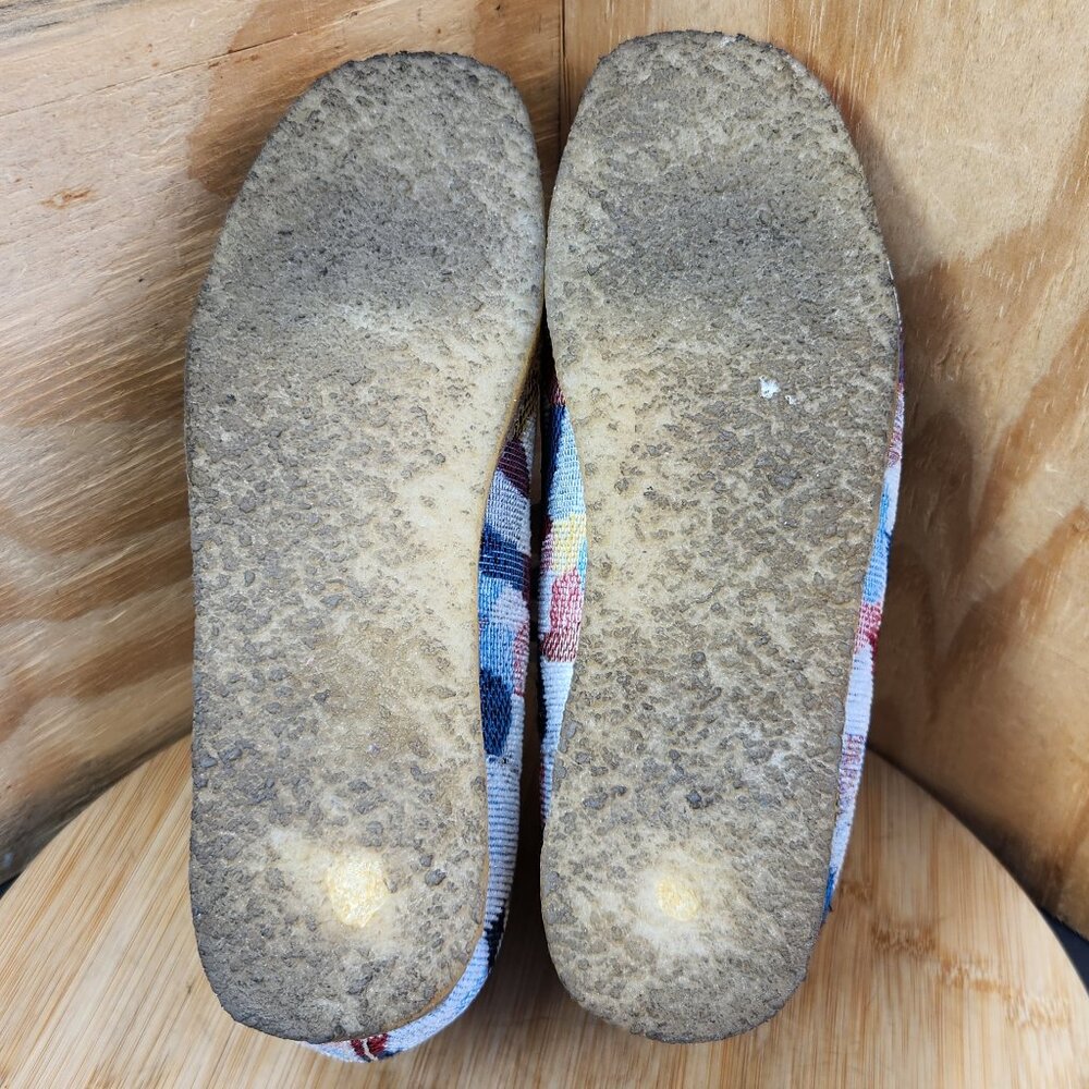 Clarks Originals Wallabee Patchwork Woven Fabric Ankle Boots - Picture 10 of 11